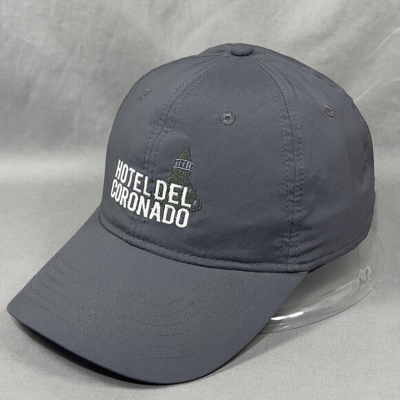 Ahead Hotel Del Coronado Strapback Hat Cap Gray San Diego California Golfer Mens - Picture 7 of 16
